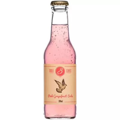 THREE CENTS PINK GRAPEFRUIT SODA 0.200 ML
